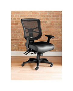 ALEEL4215 ALERA ELUSION SERIES MESH MID-BACK MULTIFUNCTION CHAIR, SUPPORTS UP TO 275 LBS., BLACK SEAT/BLACK BACK, BLACK BASE