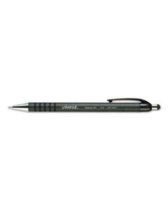 UNV15511 RETRACTABLE BALLPOINT PEN, MEDIUM 1MM, BLUE INK/BARREL, DOZEN