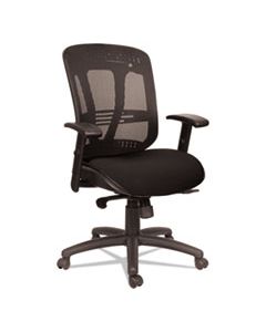 ALEEN4217 ALERA EON SERIES MULTIFUNCTION MID-BACK CUSHIONED MESH CHAIR, SUPPORTS UP TO 275 LBS., BLACK SEAT/BLACK BACK, BLACK BASE