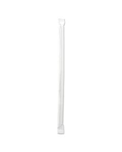 BWKJSTW775CLR WRAPPED JUMBO STRAWS, 7 3/4", CLEAR, 12000/CARTON