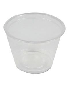 BWKPRTN1TS SOUFFLE/PORTION CUPS, 1 OZ, POLYPROPYLENE, CLEAR, 20 CUPS/SLEEVE, 125 SLEEVES/CARTON