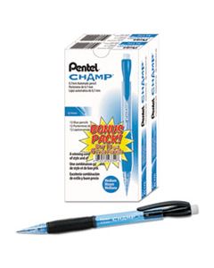 PENAL17CSWUS CHAMP MECHANICAL PENCIL, 0.7 MM, HB (#2.5), BLACK LEAD, BLUE BARREL, 24/PACK