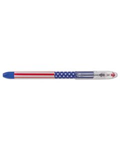 PENBK90USAA R.S.V.P. STARS & STRIPES STICK BALLPOINT PEN, 0.7MM, BLACK INK, DOZEN