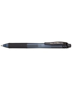 PENBL107A ENERGEL-X RETRACTABLE GEL PEN, 0.7MM METAL TIP, BLACK INK/BARREL, DOZEN