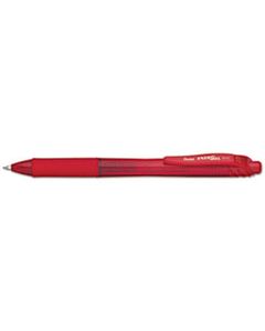 PENBL107B ENERGEL-X RETRACTABLE GEL PEN, 0.7MM METAL TIP, RED INK/BARREL, DOZEN