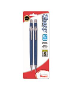 PENP207BP2K6 SHARP MECHANICAL PENCIL, 0.7 MM, HB (#2.5), BLACK LEAD, BLUE BARREL, 2/PACK