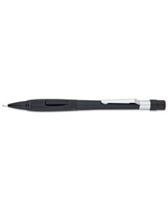 PENPD345A QUICKER CLICKER MECHANICAL PENCIL, 0.5 MM, HB (#2.5), BLACK LEAD, BLACK BARREL