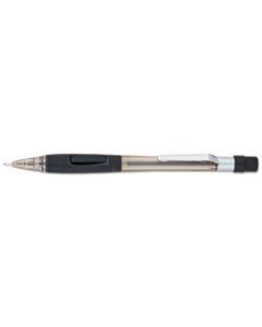 PENPD345TA QUICKER CLICKER MECHANICAL PENCIL, 0.5 MM, HB (#2.5), BLACK LEAD, TRANSPARENT SMOKE BARREL