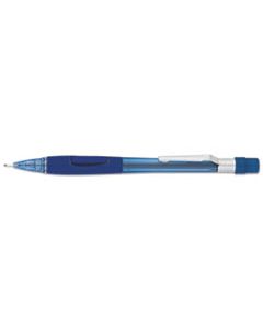 PENPD347TC QUICKER CLICKER MECHANICAL PENCIL, 0.7 MM, HB (#2.5), BLACK LEAD, TRANSPARENT BLUE BARREL