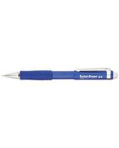 PENQE515C TWIST-ERASE III MECHANICAL PENCIL, 0.5 MM, HB (#2.5), BLACK LEAD, BLUE BARREL