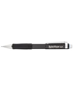 PENQE517A TWIST-ERASE III MECHANICAL PENCIL, 0.7 MM, HB (#2.5), BLACK LEAD, BLACK BARREL