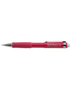 PENQE517B TWIST-ERASE III MECHANICAL PENCIL, 0.7 MM, HB (#2.5), BLACK LEAD, RED BARREL