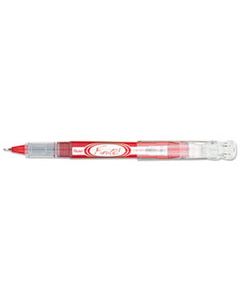 PENSD98B FINITO! STICK POROUS POINT PEN, EXTRA-FINE 0.4MM, RED INK, RED/SILVER BARREL