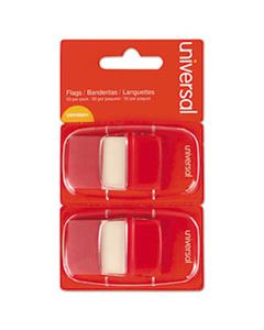 UNV99001 PAGE FLAGS, RED, 2 DISPENSERS OF 50 FLAGS/PACK
