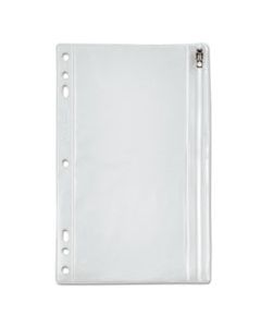OXF68599 ZIPPERED RING BINDER POCKET, 9 1/2 X 6, CLEAR