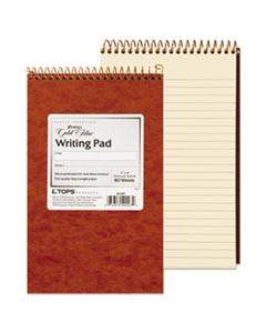 TOP20007 GOLD FIBRE RETRO WIREBOUND WRITING PADS, 1 SUBJECT, MEDIUM/COLLEGE RULE, RED COVER, 5 X 8, 80 SHEETS