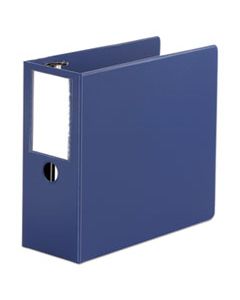 UNV20710 DELUXE NON-VIEW D-RING BINDER WITH LABEL HOLDER, 3 RINGS, 5" CAPACITY, 11 X 8.5, ROYAL BLUE