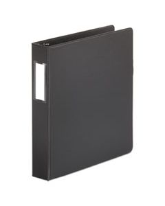 UNV20771 DELUXE NON-VIEW D-RING BINDER WITH LABEL HOLDER, 3 RINGS, 1.5" CAPACITY, 11 X 8.5, BLACK