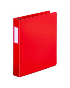 UNV20773 DELUXE NON-VIEW D-RING BINDER WITH LABEL HOLDER, 3 RINGS, 1.5" CAPACITY, 11 X 8.5, RED