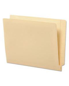 UNV13300 DELUXE REINFORCED END TAB FOLDERS, 9" FRONT, STRAIGHT TAB, LETTER SIZE, MANILA, 100/BOX