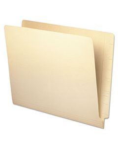 UNV13330 DELUXE REINFORCED END TAB FOLDERS, STRAIGHT TAB, LETTER SIZE, MANILA, 100/BOX