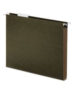 UNV14141 BOX BOTTOM HANGING FILE FOLDERS, LETTER SIZE, 1/5-CUT TAB, STANDARD GREEN, 25/BOX