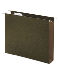 UNV14142 BOX BOTTOM HANGING FILE FOLDERS, LETTER SIZE, 1/5-CUT TAB, STANDARD GREEN, 25/BOX