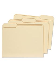 UNV16113 DOUBLE-PLY TOP TAB MANILA FILE FOLDERS, 1/3-CUT TABS, LETTER SIZE, 100/BOX