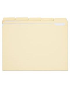 UNV16115 DOUBLE-PLY TOP TAB MANILA FILE FOLDERS, 1/5-CUT TABS, LETTER SIZE, 100/BOX