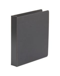 UNV33401PK ECONOMY NON-VIEW ROUND RING BINDER, 3 RINGS, 1.5" CAPACITY, 11 X 8.5, BLACK, 4/PACK