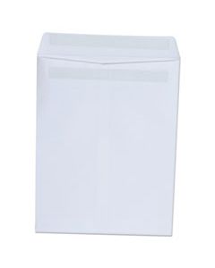 UNV42101 SELF-STICK OPEN-END CATALOG ENVELOPE, #10 1/2, SQUARE FLAP, SELF-ADHESIVE CLOSURE, 9 X 12, WHITE, 100/BOX