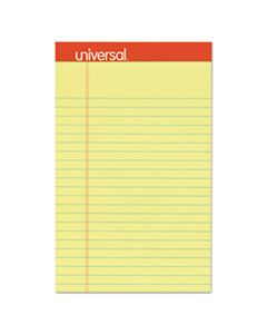 UNV46200 PERFORATED RULED WRITING PADS, NARROW RULE, 5 X 8, CANARY, 50 SHEETS, DOZEN