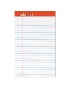 UNV46300 PERFORATED RULED WRITING PADS, NARROW RULE, 5 X 8, WHITE, 50 SHEETS, DOZEN