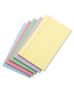 UNV47236 INDEX CARDS, 4 X 6, BLUE/SALMON/GREEN/CHERRY/CANARY, 100/PACK