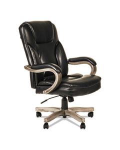 ALETS4119G ALERA TRANSITIONAL SERIES EXECUTIVE WOOD CHAIR, SUPPORTS UP TO 275 LBS., BLACK SEAT/BLACK BACK, GRAY ASH BASE