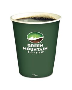 GMT93766 PAPER HOT CUPS, 12 OZ, GREEN MOUNTAIN DESIGN, MULTICOLOR, 1,000/CARTON