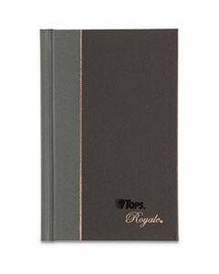 TOP25229 ROYALE CASEBOUND BUSINESS NOTEBOOK, COLLEGE, BLACK/GRAY, 5.5 X 3.5, 96 SHEETS