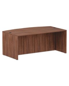 ALEVA227236WA ALERA VALENCIA SERIES BOW FRONT DESK SHELL, 71W X 41.38D X 29.63H, MODERN WALNUT