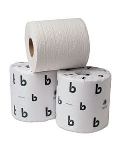 BWK26GREEN BOARDWALK GREEN BATHROOM TISSUE, SPLIT-CORE, SEPTIC SAFE, 2-PLY, WHITE, 3.75 X 4.5, 500 SHEETS, 96/CARTON