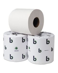 BWK55GREEN BOARDWALK GREEN BATHROOM TISSUE, SEPTIC SAFE, 2-PLY, WHITE, 3.75" X 4", 500 SHEETS, 80/CARTON