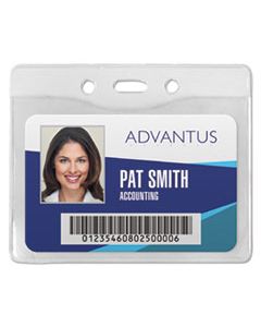 AVT75411 SECURITY ID BADGE HOLDER, HORIZONTAL, 3 3/8W X 4 1/4H, CLEAR, 50/BOX