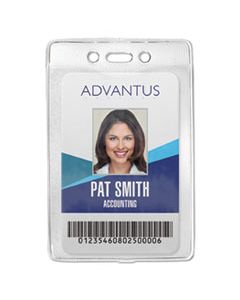 AVT75419 SECURITY ID BADGE HOLDER, VERTICAL, 3 3/8W X 4 1/4H, CLEAR, 50/BOX