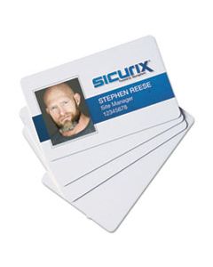 BAU80300 SICURIX BLANK ID CARD, 2 1/8 X 3 3/8, WHITE, 100/PACK
