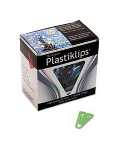 BAULP0600 PLASTIKLIPS PAPER CLIPS, LARGE (NO. 6), ASSORTED COLORS, 200/BOX