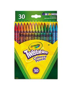 CYO687409 TWISTABLES COLORED PENCILS, 2 MM, 2B (#1), ASSORTED LEAD/BARREL COLORS, 30/PACK