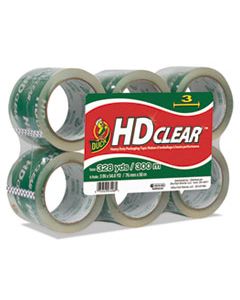 DUC0007496 HEAVY-DUTY CARTON PACKAGING TAPE, 3" CORE, 3" X 54.6 YDS, CLEAR, 6/PACK