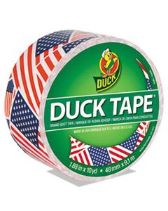 DUC283046 COLORED DUCT TAPE, 3" CORE, 1.88" X 10 YDS, RED/WHITE/BLUE US FLAG