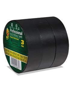 DUC299004 PRO ELECTRICAL TAPE, 1" CORE, 0.75" X 50 FT, BLACK, 3/PACK