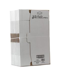 DUC1147639 SELF-LOCKING MAILING BOX, REGULAR SLOTTED CONTAINER (RSC), 13" X 9" X 4", WHITE, 25/PACK