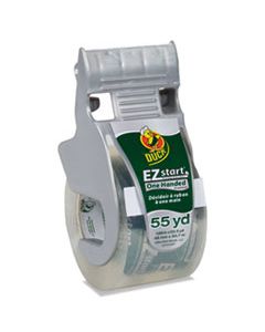 DUC1259457 EZ START PREMIUM PACKAGING TAPE WITH DISPENSER, 1.5" CORE, 1.88" X 55.5 YDS, CLEAR